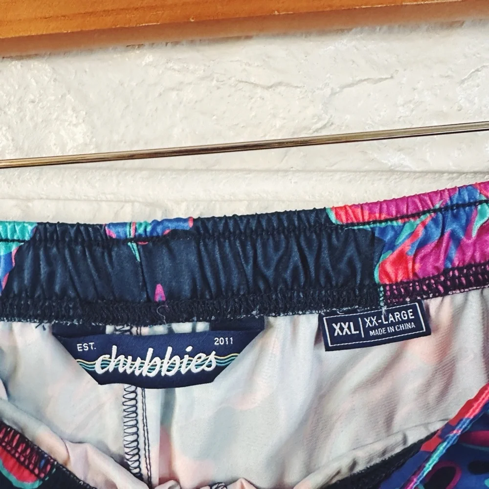 Men's Chubbies Tropical Floral Shirt and Short Pajama Set - Blue and Pink - Picture 7 of 9